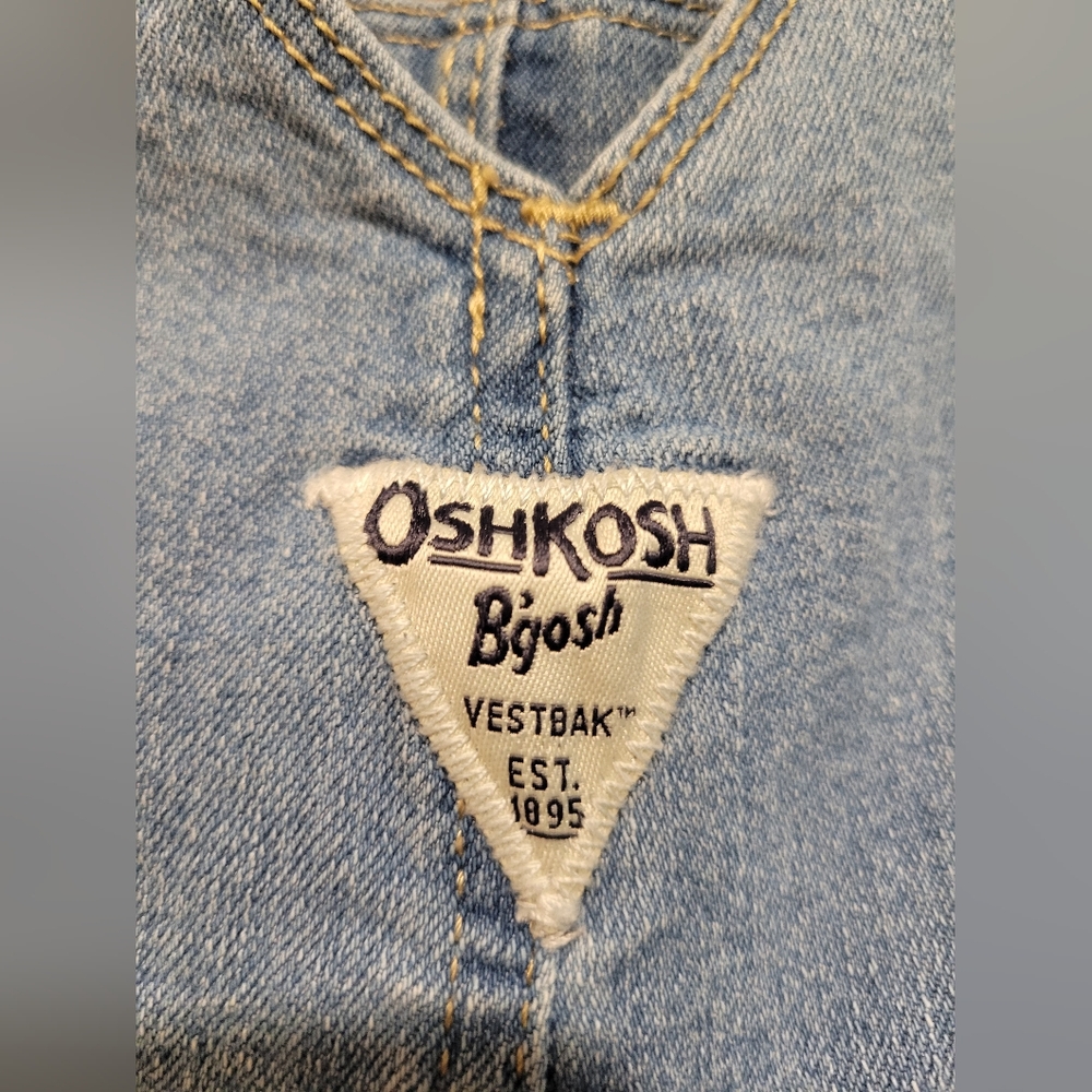 OshKosh Bgosh Vestbak Girls Light Overalls With Embroidered Flower Decor 4T - Picture 9 of 15